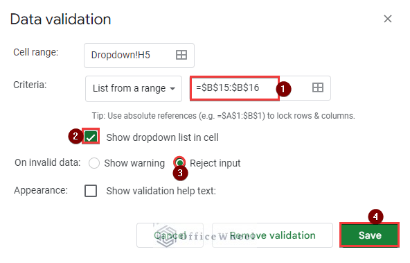 Insert 1st Dependent Drop Down List